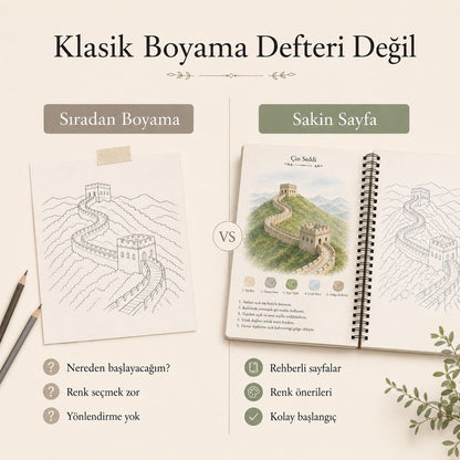 Dünya Temalı Rehberli Sulu Boya Boyama Kitabı