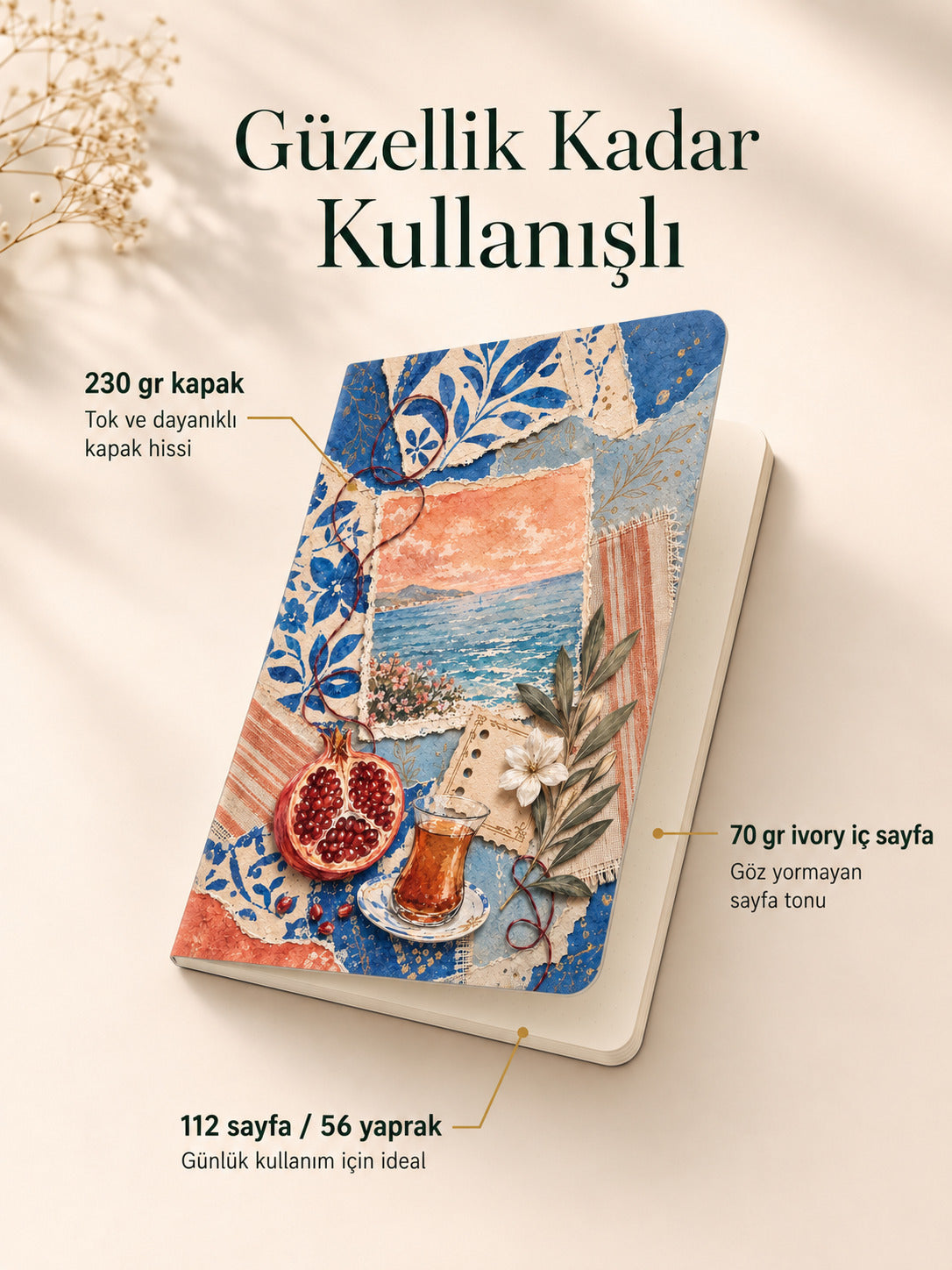 Sahil Güncesi Defter - Sakin Sayfa