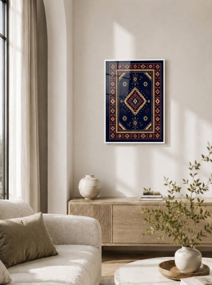 Etnik Kilim Motifli Çerçeveli Duvar Tablosu - 2