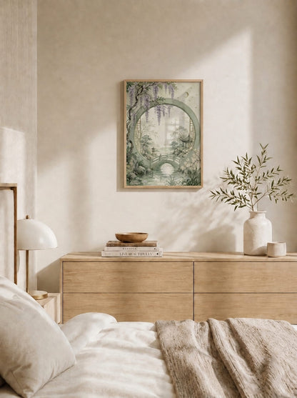 Zen Bahçe Kapısı Manzaralı Duvar Tablosu - 3