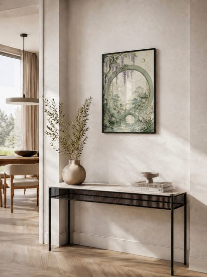 Zen Bahçe Kapısı Manzaralı Duvar Tablosu - 4